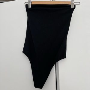 Aritzia Wilfred tube top bodysuit size xs black